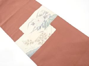 綴れ 牡丹に萩模様織り出し名古屋帯